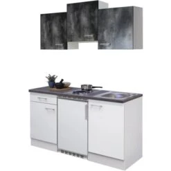 Flex-Well Classic Singleküche Lucca 150 Cm Weiß-Caledonia -KüchenTraum 001000luccacaledonia frei1