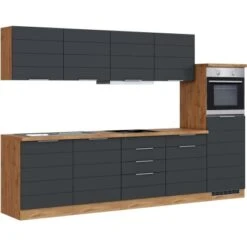 Held Möbel Küchenzeile 300 Cm Matt Grau-Wotaneiche 17 Held Möbel Küchenzeile 300 Cm Matt Grau-Wotaneiche -KüchenTraum 0040 11016600 1017.6293 1b