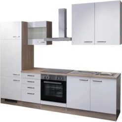 Flex-Well Exclusiv Küchenzeile Valero 270 Cm Hochglanz Weiß-Sonoma Eiche 7 Flex-Well Exclusiv Küchenzeile Valero 270 Cm Hochglanz Weiß-Sonoma Eiche -KüchenTraum 011 valero freigestellt 3