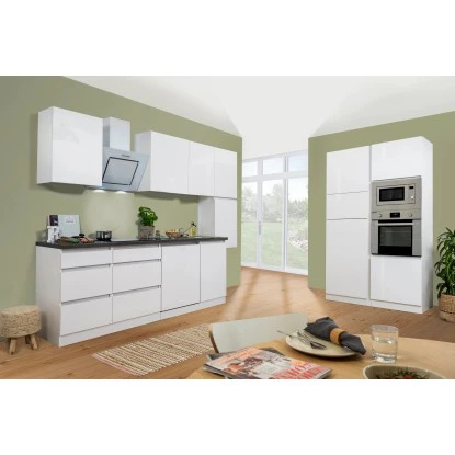 Respekta Premium Küchenzeile GLRP395HWWGKE 395 Cm Weiß Hochglanz 7 Respekta Premium Küchenzeile GLRP395HWWGKE 395 Cm Weiß Hochglanz – Bild 5