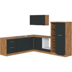 Held Möbel Winkelküche 240 Cm - 270 Cm Matt Grau-Wotaneiche Ohne E-Geräte -KüchenTraum 029 11016600 1014.6293 1 2