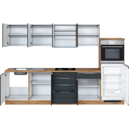 Held Möbel Küchenzeile 300 Cm Matt Grau-Wotaneiche 9 Held Möbel Küchenzeile 300 Cm Matt Grau-Wotaneiche – Bild 7