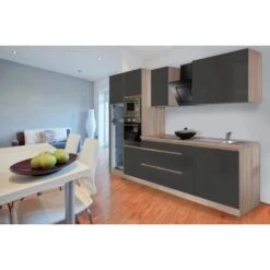 Respekta Premium Küchenzeile Grifflos 335 Cm Grau Hochglanz-Eiche Sägerau 33 Respekta Premium Küchenzeile Grifflos 335 Cm Grau Hochglanz-Eiche Sägerau -KüchenTraum 0477 4384 glrp335hesggke 2 1