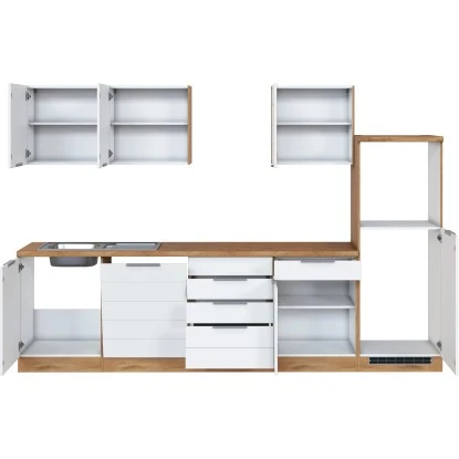 Held Möbel Küchenzeile 300 Cm Matt Weiß-Wotaneiche Ohne E-Geräte 8 Held Möbel Küchenzeile 300 Cm Matt Weiß-Wotaneiche Ohne E-Geräte – Bild 6