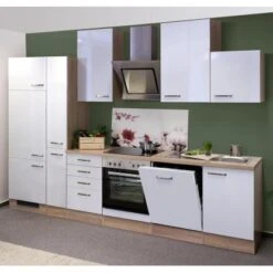 Flex-Well Exclusiv Küchenzeile Valero 310 Cm Hochglanz Weiß-Sonoma Eiche 15 Flex-Well Exclusiv Küchenzeile Valero 310 Cm Hochglanz Weiß-Sonoma Eiche -KüchenTraum 051 G3102601012GSPValero 1