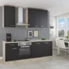 Flex-Well Küchenzeile Lara 220 Cm Anthrazit-San Remo Eiche Hell 2 Flex-Well Küchenzeile Lara 220 Cm Anthrazit-San Remo Eiche Hell -KüchenTraum 053 4051 G2201701074LaraNT
