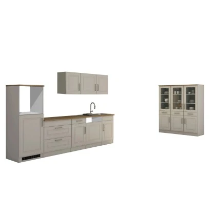 Held Möbel Küchenzeile Rom 300 Cm Landhaus Weiß Matt Ohne E-Geräte 3 Held Möbel Küchenzeile Rom 300 Cm Landhaus Weiß Matt Ohne E-Geräte