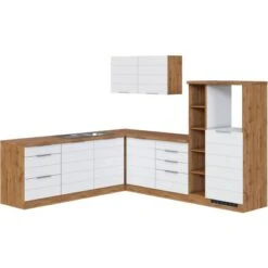 Held Möbel Winkelküche 240 Cm - 270 Cm Matt Weiß-Wotaneiche Ohne E-Geräte -KüchenTraum 091 11016600 1028.6291 1 2