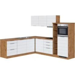 Held Möbel Winkelküche 240 Cm - 270 Cm Matt Weiß-Wotaneiche -KüchenTraum 093 11016600 1029.6291 1 2