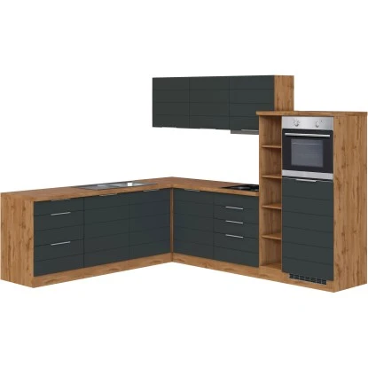 Held Möbel Winkelküche 240 Cm - 270 Cm Matt Grau-Wotaneiche 6 Held Möbel Winkelküche 240 Cm - 270 Cm Matt Grau-Wotaneiche – Bild 4