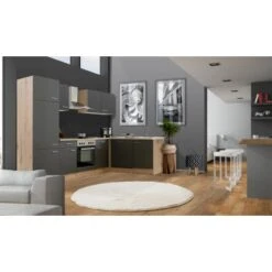 Flex-Well Exclusiv Winkelküche Morena 280x170 Cm Basaltgrau Matt-San Remo Eiche -KüchenTraum 0 4051 G9992802000MORENAkk