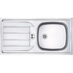 Eurodomo Einbauspüle Luna 86 Cm Edelstahl Glatt