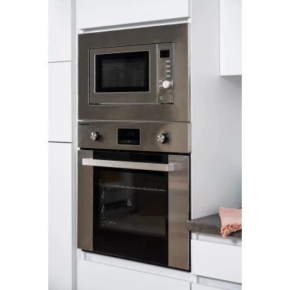 Respekta Premium Küchenzeile Grifflos 335 Cm Grau Hochglanz-Weiß 6 Respekta Premium Küchenzeile Grifflos 335 Cm Grau Hochglanz-Weiß – Bild 4