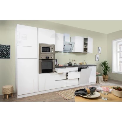 Respekta Premium Küchenzeile GLRP345HWWGKE 345 Cm Weiß Hochglanz 5 Respekta Premium Küchenzeile GLRP345HWWGKE 345 Cm Weiß Hochglanz – Bild 3