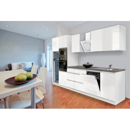 Respekta Premium Küchenzeile GLRP345HWWGKE 345 Cm Weiß Hochglanz 21 Respekta Premium Küchenzeile GLRP345HWWGKE 345 Cm Weiß Hochglanz – Bild 19