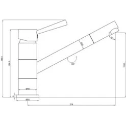 Verosan Küchenarmatur Siena Chrom 13 Verosan Küchenarmatur Siena Chrom -KüchenTraum 119646 4259 Mazeichnung