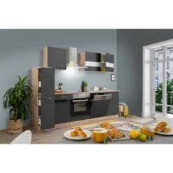 Respekta Küchenzeile KB250ESGC 250 Cm Grau-Eiche Glänzend 16 Respekta Küchenzeile KB250ESGC 250 Cm Grau-Eiche Glänzend -KüchenTraum 1258169 KB250ESGC 01