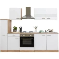 Respekta Küchenzeile KB240ESW 240 Cm Weiß-Eiche -KüchenTraum 1258276 KB240ESW 06