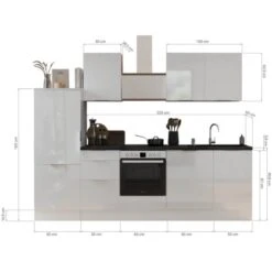 Respekta Selection Küchenzeile Elisabeth RS280WWH 280 Cm Weiß -KüchenTraum 145364 4384 3
