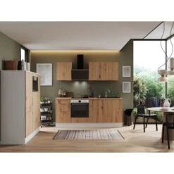 Respekta Selection Küchenzeile Elisabeth RS370WAH 370 Cm Artisan Eiche Nb.-Weiß -KüchenTraum 145416 4384 4