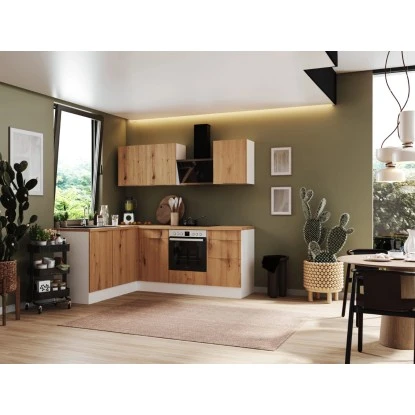 Respekta Selection Winkelküche Elisabeth RSL220WAH 220 Cm Artisan Eiche Nb.-Weiß 3 Respekta Selection Winkelküche Elisabeth RSL220WAH 220 Cm Artisan Eiche Nb.-Weiß