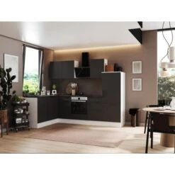 Respekta Selection Winkelküche Elisabeth RSL280WGH 280 Cm Grau-Weiß