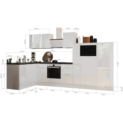 Respekta Selection Winkelküche Elisabeth RSL370WWH 370 Cm Weiß 5 Respekta Selection Winkelküche Elisabeth RSL370WWH 370 Cm Weiß – Bild 3