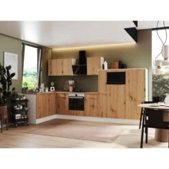 Respekta Selection Winkelküche Elisabeth RSL370WAH 370 Cm Artisan Eiche Nb.-Weiß