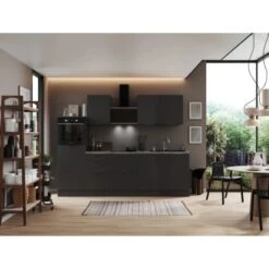 Respekta Selection Küchenzeile Elisabeth RS280HGGH 280 Cm Grau -KüchenTraum 145559 4384 4