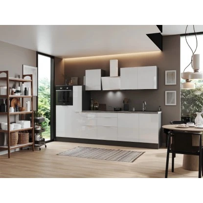 Respekta Selection Küchenzeile Elisabeth RS310HGWH 310 Cm Weiß-Grau 3 Respekta Selection Küchenzeile Elisabeth RS310HGWH 310 Cm Weiß-Grau