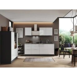 Respekta Selection Küchenzeile Elisabeth RS370HGWH 370 Cm Weiß-Grau -KüchenTraum 145633 4384 4