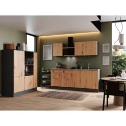 Respekta Selection Küchenzeile Elisabeth RS370HGAH 370 Cm Artisan Eiche Nb.-Grau