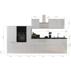 Respekta Selection Küchenzeile Elisabeth RS370HGAH 370 Cm Artisan Eiche Nb.-Grau -KüchenTraum 145654 4384 3