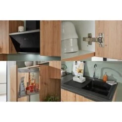 Respekta Selection Küchenzeile Elisabeth RS370HGAH 370 Cm Artisan Eiche Nb.-Grau -KüchenTraum 145654 4384 5