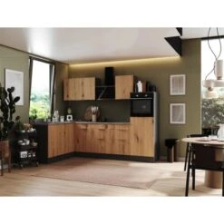 Respekta Selection Winkelküche Elisabeth RSL280HGAH 280 Cm Artisan Eiche Nb-Grau