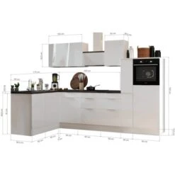 Respekta Selection Winkelküche Elisabeth RSL310HGGH 310 Cm Grau -KüchenTraum 145691 4384 3