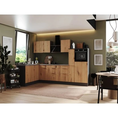 Respekta Selection Winkelküche Elisabeth RSL310HGAH 310 Cm Artisan Eiche Nb-Grau 3 Respekta Selection Winkelküche Elisabeth RSL310HGAH 310 Cm Artisan Eiche Nb-Grau