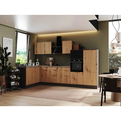 Respekta Selection Winkelküche Elisabeth RSL340HGAH 340 Cm Artisan Eiche Nb-Grau 3 Respekta Selection Winkelküche Elisabeth RSL340HGAH 340 Cm Artisan Eiche Nb-Grau