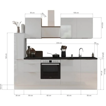 Respekta Selection Küchenzeile Elisabeth RS250AWH 250 Cm Weiß-Artisan Eiche Nb. 5 Respekta Selection Küchenzeile Elisabeth RS250AWH 250 Cm Weiß-Artisan Eiche Nb. – Bild 3