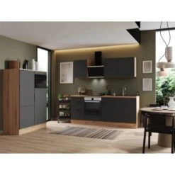 Respekta Selection Küchenzeile Elisabeth RS340AGH 340 Cm Grau-Artisan Eiche Nb.