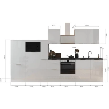 Respekta Selection Küchenzeile Elisabeth RS370AWH 370 Cm Weiß-Artisan Eiche Nb. 5 Respekta Selection Küchenzeile Elisabeth RS370AWH 370 Cm Weiß-Artisan Eiche Nb. – Bild 3