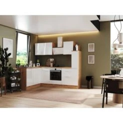 Respekta Selection Winkelküche Elisabeth RSL250AWH 250 Cm Weiß-Artisan Eiche Nb.