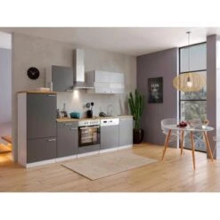 Respekta Economy Küchenzeile KB280WGC 280 Cm Grau-Weiß -KüchenTraum 1498 4384 neu KB280WGCG 02