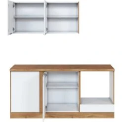 Held Möbel Winkelküche 240 Cm - 180 Cm Matt Weiß-Wotaneiche Ohne E-Geräte -KüchenTraum 14 11016600 1012.6291 2b 4