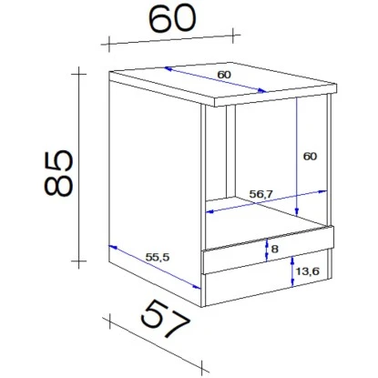 Flex-Well Exclusiv Herdumbauschrank Vintea 60 Cm Magnolie Matt - Lancelot Oak 4 Flex-Well Exclusiv Herdumbauschrank Vintea 60 Cm Magnolie Matt - Lancelot Oak – Bild 2