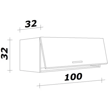 Flex-Well Exclusiv Kurz-Oberschrank Morean 100x32 Cm Basaltgrau Matt - San Remo 4 Flex-Well Exclusiv Kurz-Oberschrank Morean 100x32 Cm Basaltgrau Matt - San Remo – Bild 2