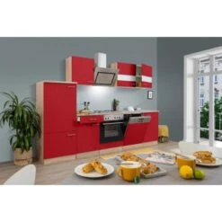 Respekta Economy Küchenzeile KB280ESRS 280 Cm Rot-Eiche Sägerau -KüchenTraum 1712041 KB280ESRS 02