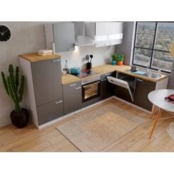 Respekta Winkelküche KBL280WGCG 280 X 172 Cm Grau-Weiß-Butcher Nussbaum 14 Respekta Winkelküche KBL280WGCG 280 X 172 Cm Grau-Weiß-Butcher Nussbaum -KüchenTraum 187 4384 neu KBL280WGCG 03