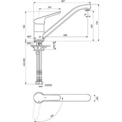 Ideal Standard Küchenarmatur Ceraflex Mit Niederdruck BlueStart Chrom -KüchenTraum 188275 3049 4