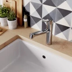 Ideal Standard Küchenarmatur Ceraflex BlueStart Verlängerter Sockel Chrom -KüchenTraum 188292 3049 4